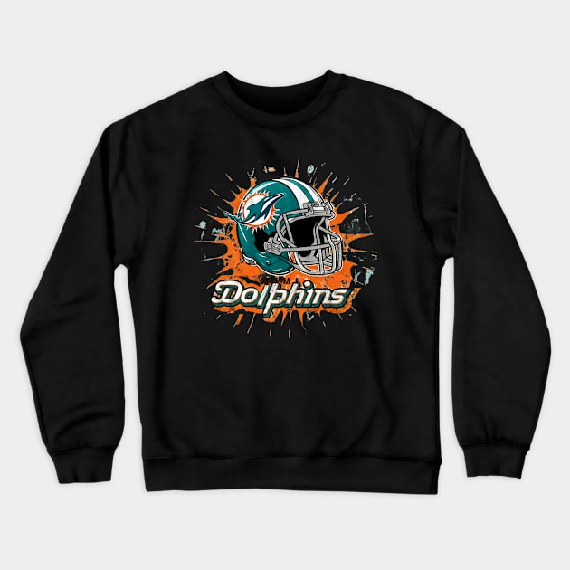 Miami Dolphins Crewneck Sweatshirt by Pixy Official